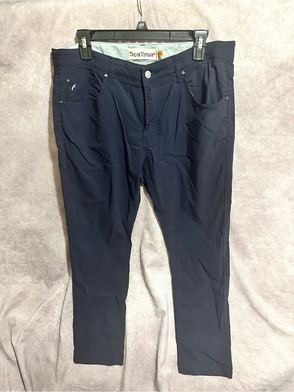 Tailor Vintage Men's Navy Blue Pants Size 34x30